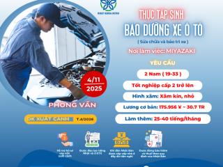 | MIYAZAKI | BẢO DƯỠNG XE Ô TÔ VỚI MỨC THU NHẬP HẤP DẪN 