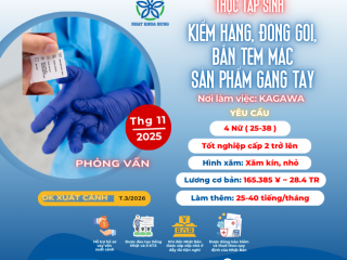 | KAGAWA | KIỂM HÀNG, ĐÓNG GÓI, BẮN TEM MÁC SẢN PHẨM GANG TAY